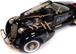 Auburn 851 Speedster 1935 Monopoly, Black with Matte Gold Auto World 1:18